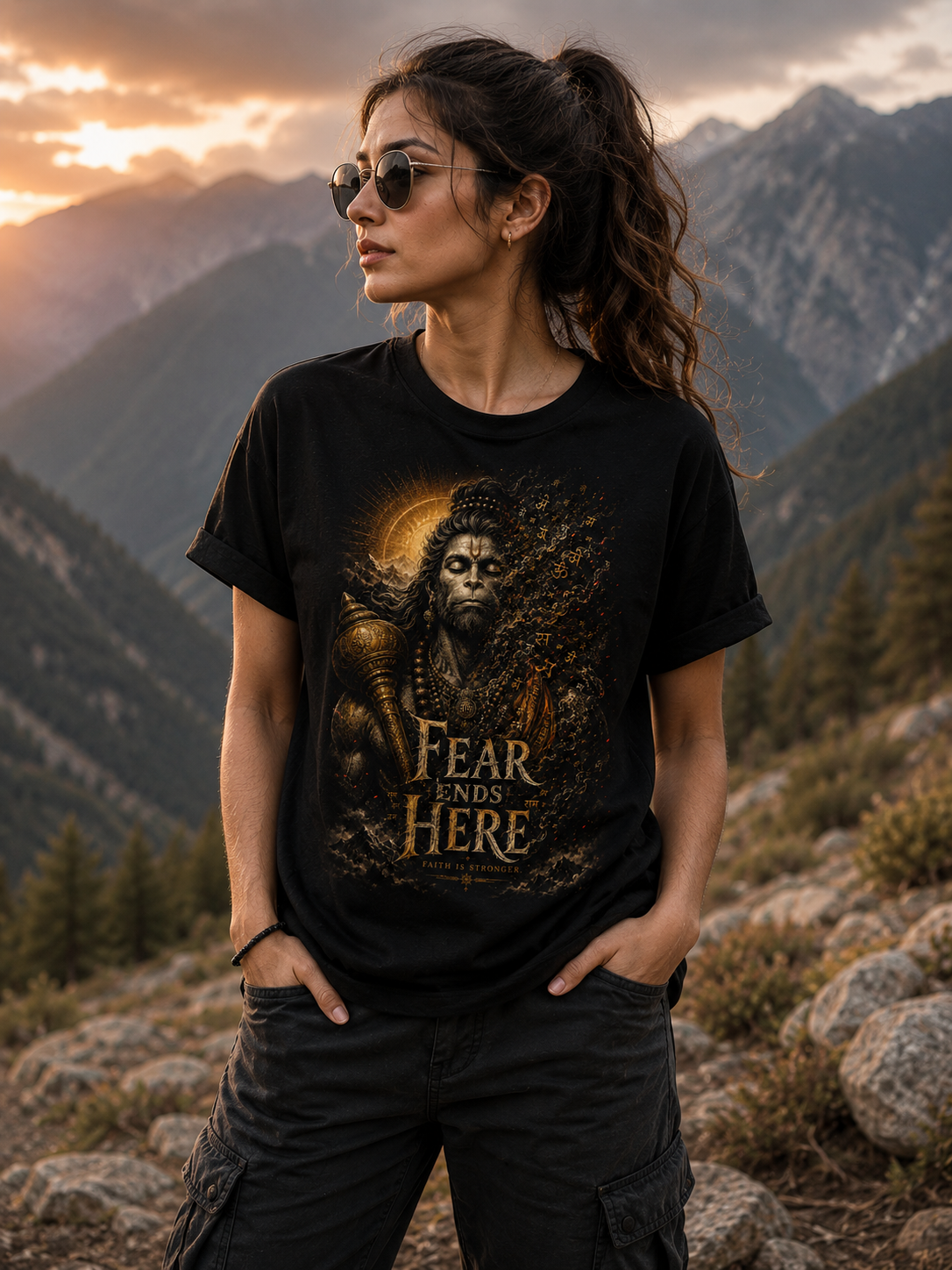 Fear Ends Here Oversized Tee