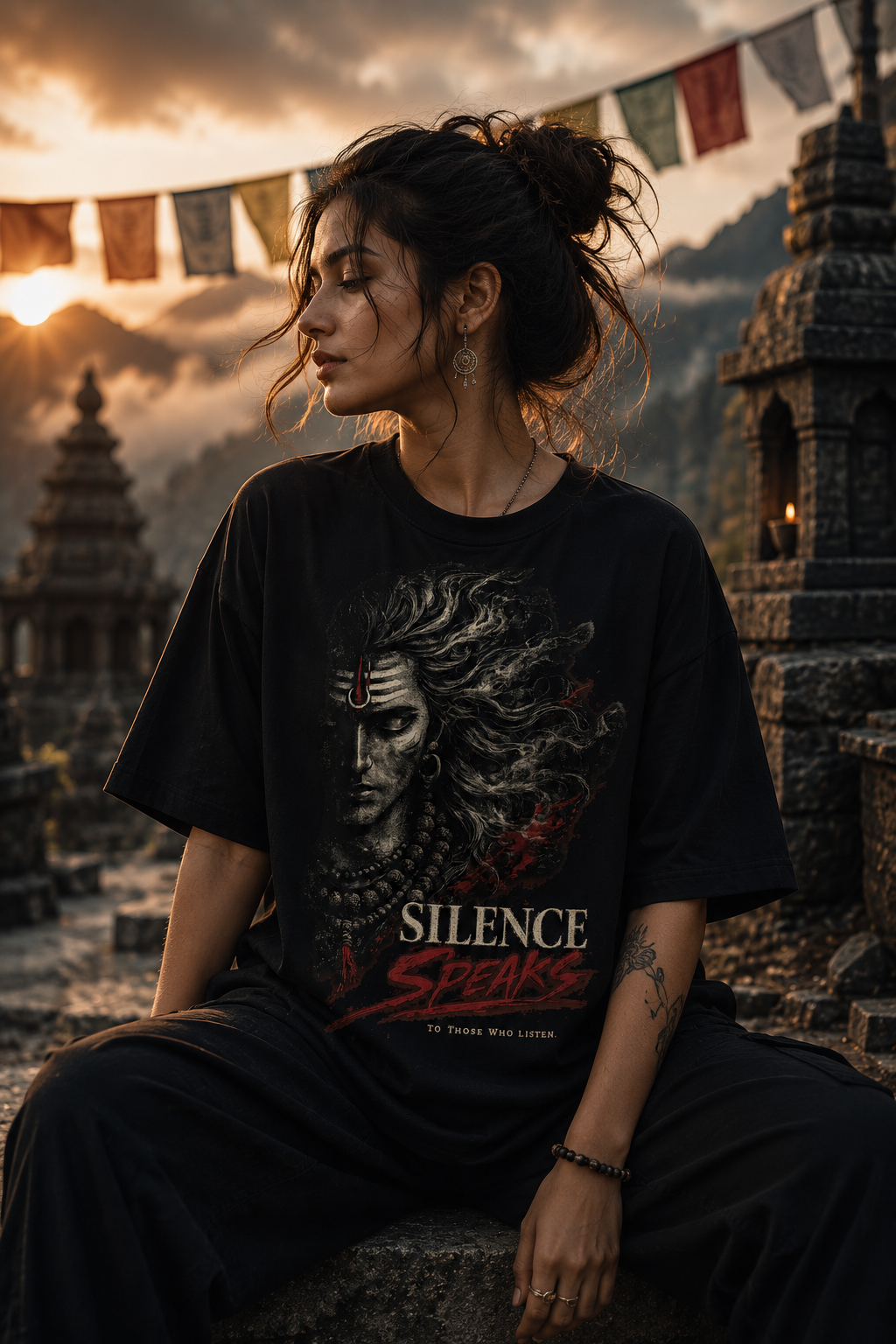 Silence Speaks Oversized Tee